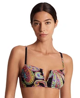 Lauren Ralph Women's Paisley-Print U-Wire Bikini Top