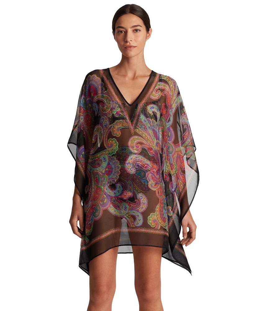 Lauren Ralph Women's Parder Poncho Swim Cover-Up