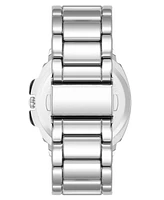 Steve Madden Men's Polished Green and Silver-Tone Alloy Metal Watch, 45mm