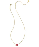 Kendra Scott Gold-Tone Cubic Zirconia & Nana Gem Poinsettia Adjustable 17-1/3" Pendant Necklace