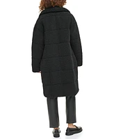 Levi's Women's Long Sherpa Snap-Closure Teddy Coat