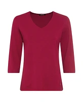 Olsen Women's Viscose Blend V-Neck T-Shirt