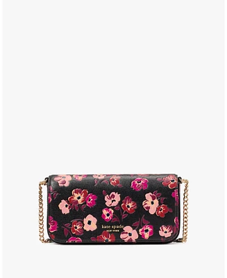 Kate Spade New York Women's Devin Fall Poppies Flap Chain Wallet