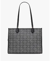 Kate Spade New York Women's Flower Coated Canvas Large Tote Bag