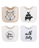The Peanutshell Baby Girls Unisex Terry Bibs, 16 Pack for Feeding, Teething, or Drooling, Neutrals Theme