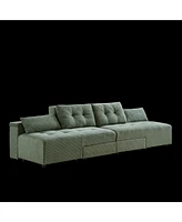 Simplie Fun Modular Corduroy Sofa with Ample Storage and Customizable Design