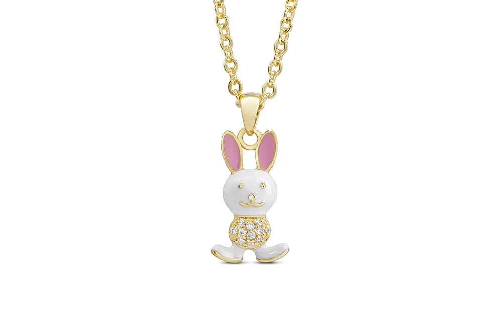 Lily Nily Girls Cz Bunny Rabbit Necklace