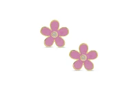 Lily Nily Girls Flower Cz Stud Earrings