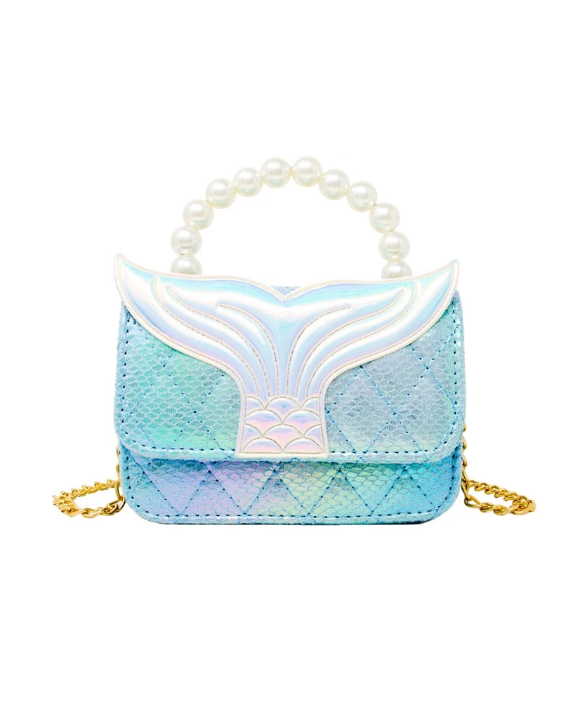 Tiny Treats + Zomi Gems Girls Mermaid Tail Pearl Handle Bag