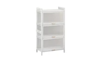 Slickblue 4-Tier Multifunctional Storage Cabinet with Doors for Home and Office Organization