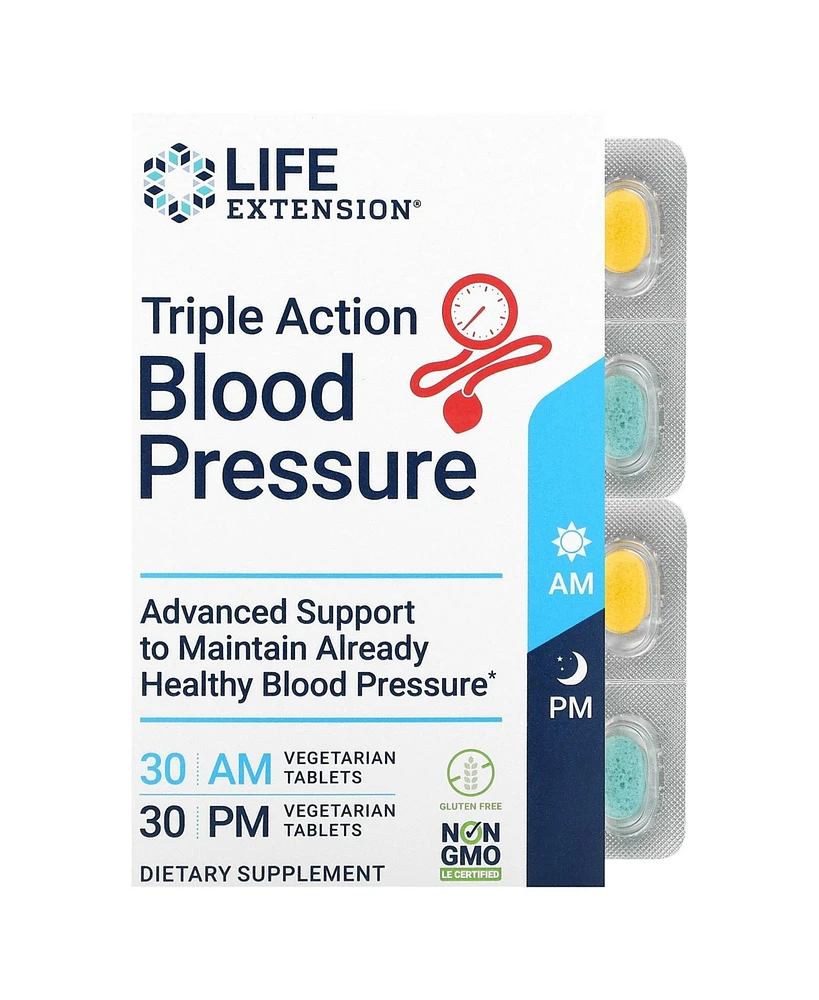 Life Extension Triple Action Blood Pressure Am/Pm 2 Pack