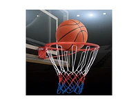 Hongge 18 Inch Basketball Rim Goal Replacement with All Weather Net and Mounting Hardware