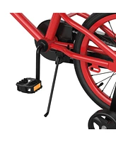 Hongge 18 Feet Kids Bike with Removable Training Wheels-Red