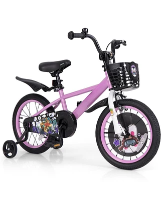 Hongge 16-Inch Kids' Sport Bike with Adjustable Handlebar and Saddle for Ages 4-8