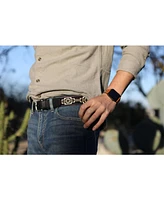 La Matera Men's Caballero Black Woven Belt