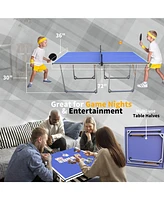 Slickblue 6FT Portable Table Tennis Table Set – Foldable Ping Pong Table for Indoor & Outdoor