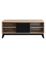 Streamdale Furniture Gamaliel Tv Stand in Oak & Espresso Finish