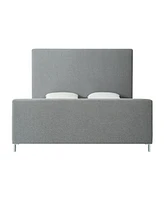 Inspired Home Stefania Linen Upholstered Platform Bed King