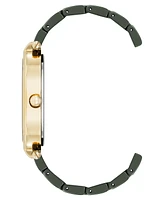 Anne Klein Women's Quartz Estate Green Ceramic and Gold-Tone Alloy Metal Bracelet Watch, 36mm - Green, Gold