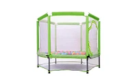 Slickblue 55" Toddlers Trampoline with Safety Enclosure Net & Balls