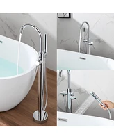 Mondawe Tub Filler Bathtub Faucet High Flow Shower Faucets with Handheld Shower Mixer Taps