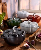 Staub Enameled Cast Iron 3.5 Qt. Black Pumpkin Cocotte