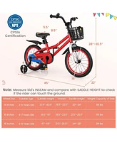 Hongge 16 Inch Kids Bike with Removable Training Wheels for 4-7 Years Old