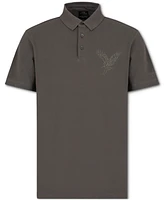 A|X Armani Exchange Men's Short Sleeve Eagle Graphic Polo Shirt