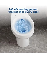 gaomon Two-Piece Elongated Toilet - 21" Bowl Height, Standard Seat Included,Elongated