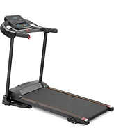 Slickblue Compact Folding Treadmill, Motorized Running & Jogging Machine with Audio Speakers & Incline Adjuster