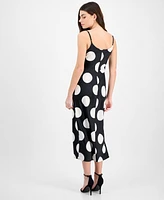 Anne Klein Women's Sleeveless Polka Dot Midi Dress