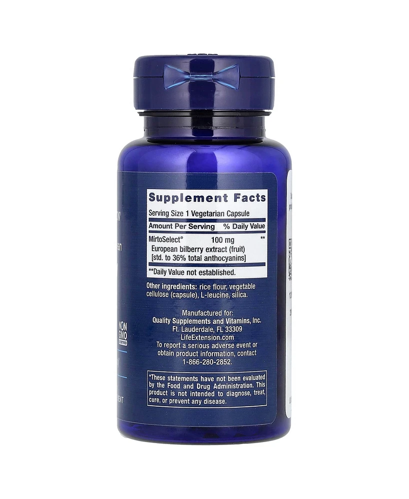 Life Extension Standardized European Bilberry Extract 100 mg