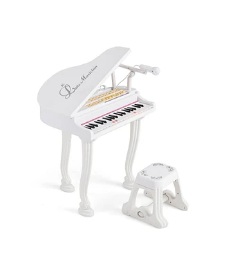 Hongge 37 Keys Kids Piano Keyboard with Stool and Piano Lid