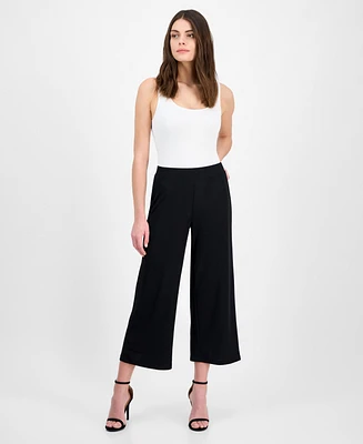 Anne Klein Women's Pull-On Cropped Palazzo Pants