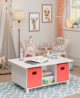 RiverRidge Home Kids 6 Cubby Storage Activity Table