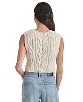 Dkny Jeans Women's Chunky Cable Crewneck Sweater Vest