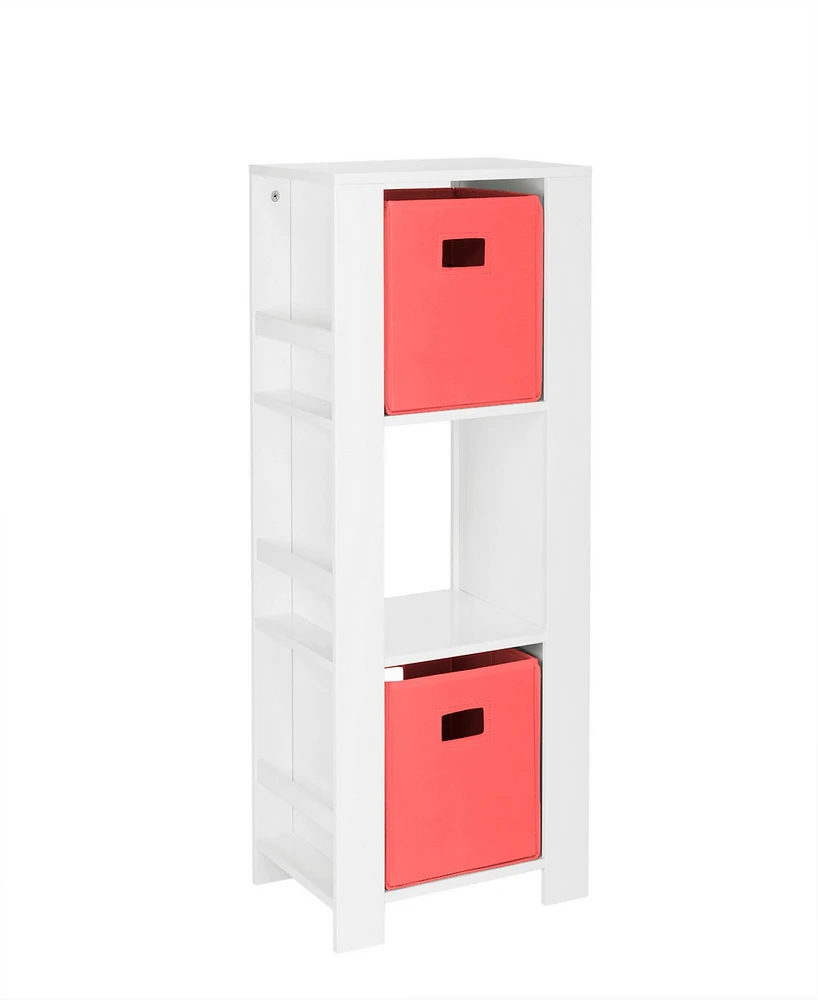 RiverRidge Home Book Nook Collection Kids Cubby Storage Tower with Bookshelves