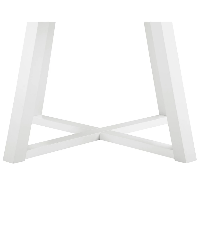 Streamdale Furniture 5-Piece Round Dining Set, Trestle Dining Table with 4 Stylish Chairs
