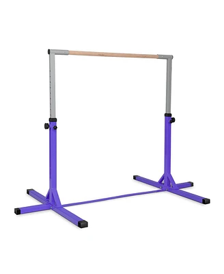 Hongge Adjustable Gymnastics Horizontal Bar for Kids-Purple