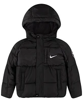 Nike Toddler Boys Mixed-Media Hooded Puffer Jacket