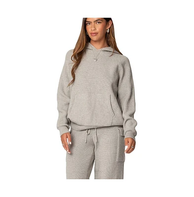 Edikted Women's Wynter Oversized Knit Hoodie