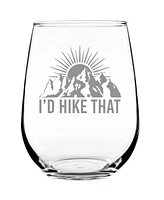 Bevvee I'd Hike That - Stemless Wine Glass