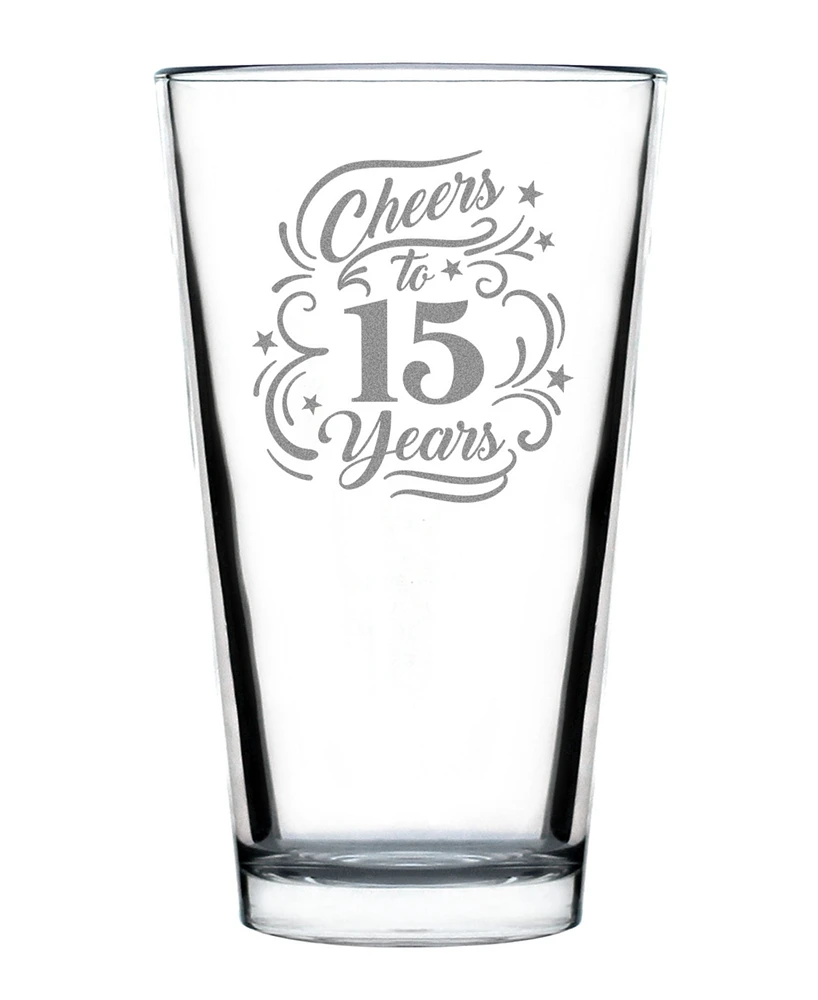 Bevvee Cheers to Years Pint Glass