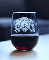 Bevvee Cavalier King Charles Spaniel - Stemless Wine Glass