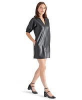 Steve Madden Women's Roxanne Faux Leather Shift Dress