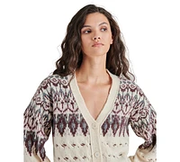 Steve Madden Women's Irisa Fair Isle Cardigan