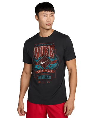 Nike Men's Sportswear Logo-Graphic Short-Sleeve Cotton T-Shirt