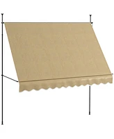 Outsunny 10' x 4' Retractable Awning, Non-Screw,