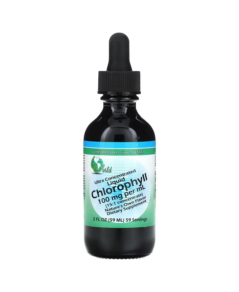 World Organic Ultra Concentrated Liquid Chlorophyll 100 mg