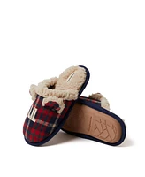 Dearfoams Kids Lil Bear Plaid Scuff House Slipper